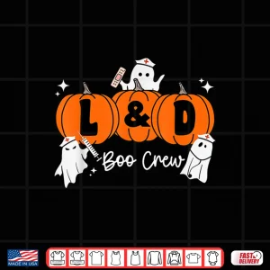Design Labor And Delivery Halloween Pumpkin LD Boo Crew Nurse Shirt