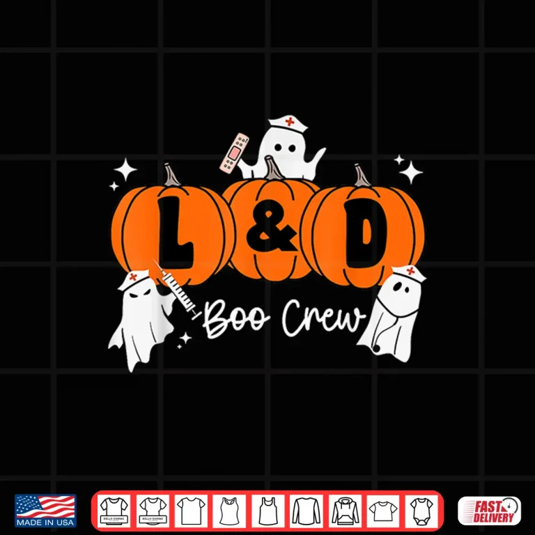 Design Labor And Delivery Halloween Pumpkin LD Boo Crew Nurse Shirt