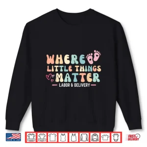 Labor And Delivery L&D Nurse Where Little Things Matter Shirt