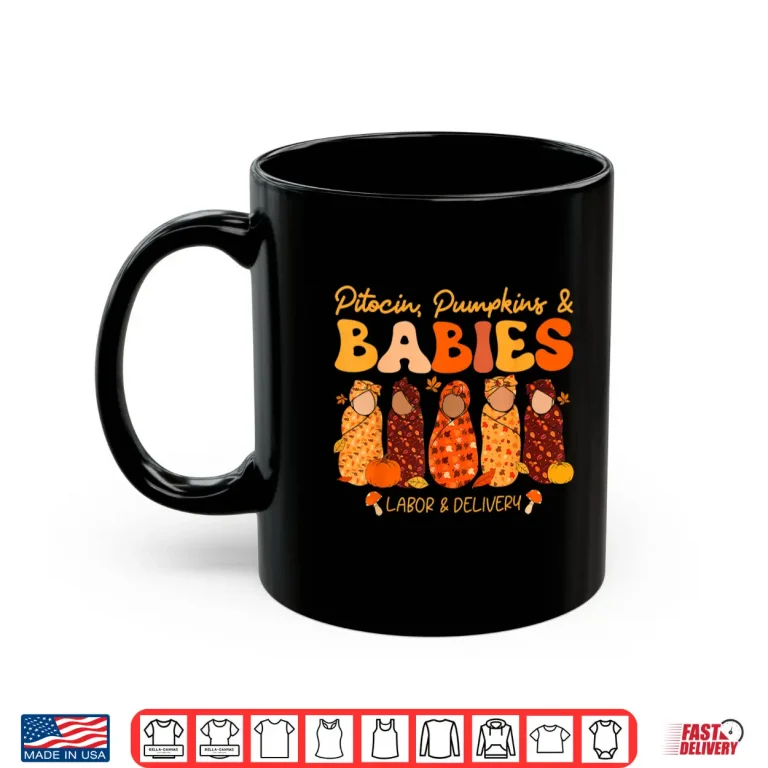 Mug Labor Delivery LD Nurse Fall Halloween Thanksgiving Shirt