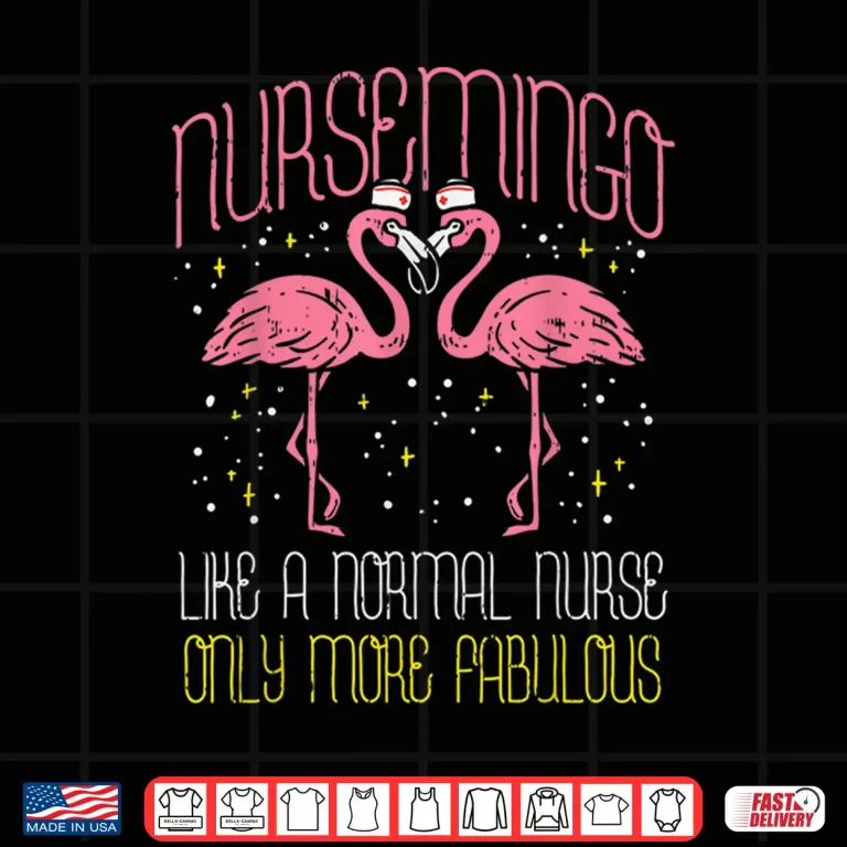 Design Nursemingo Cute Nurse Flamingo Animal Lover Nursing Gift Shirt