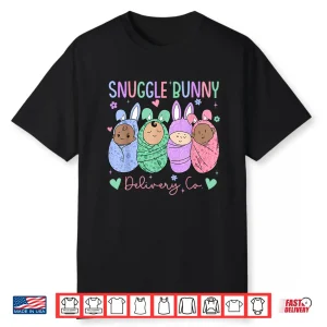 Snuggle Bunny Delivery Co Easter L&D Nurse Mother Baby Nurse Shirt