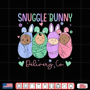 Design Snuggle Bunny Delivery Co Easter LD Nurse Mother Baby Nurse Shirt