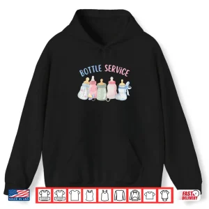 Hoodie Coquette Bow Bottle Service Baby Barista Nicu Mbu LD Nurse Shirt