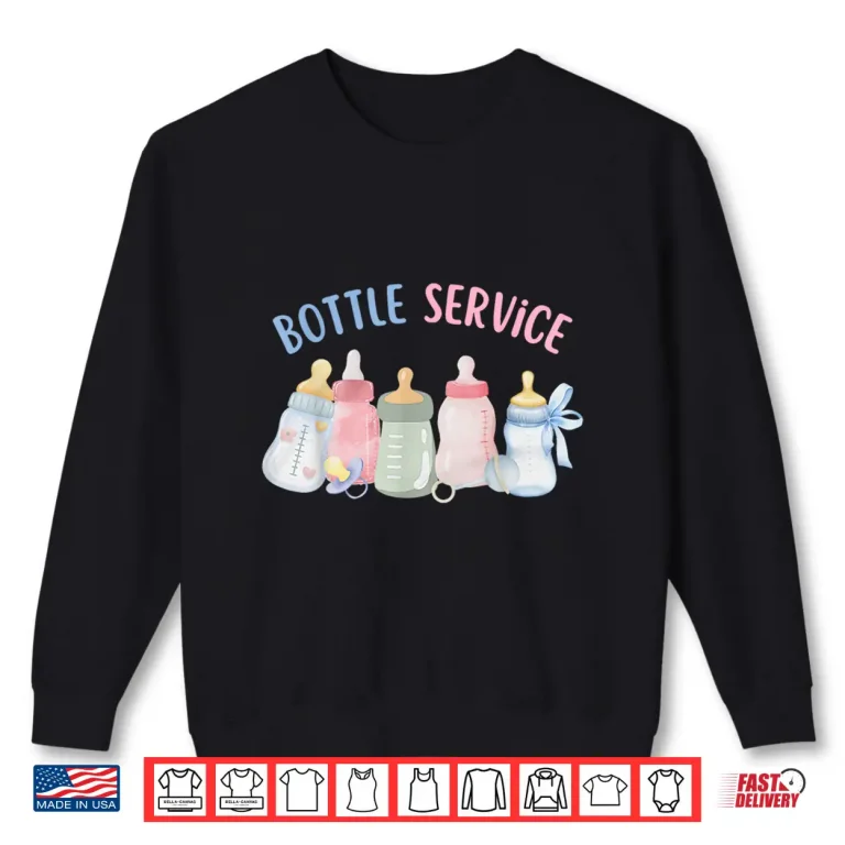 Sweatshirt Coquette Bow Bottle Service Baby Barista Nicu Mbu LD Nurse Shirt