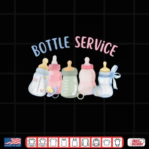 Design Coquette Bow Bottle Service Baby Barista Nicu Mbu LD Nurse Shirt