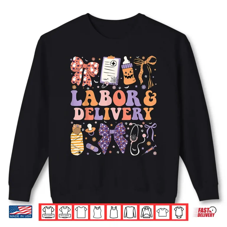 Sweatshirt Halloween LD Nurse Coquette Labor Delivery Nurse Halloween Shirt