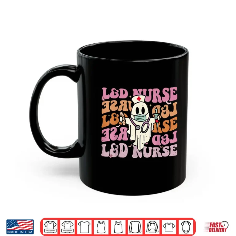 Mug Groovy Labor Delivery Funny Halloween Costume LD Nurse Shirt
