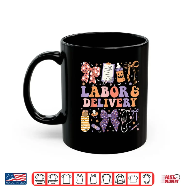 Mug Halloween LD Nurse Coquette Labor Delivery Nurse Halloween Shirt