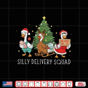 Design Labor And Delivery Nurse Silly Goose Christmas LD Squad Shirt