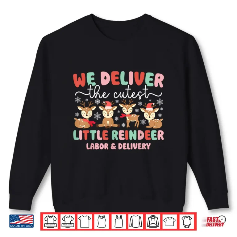 Sweatshirt Little Reindeer LD Nurse Christmas LD Nursing Xmas Party Shirt