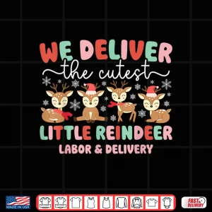 Design Little Reindeer LD Nurse Christmas LD Nursing Xmas Party Shirt