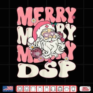 Design Merry Dsp Christmas Retro Pink Direct Support Professional Shirt