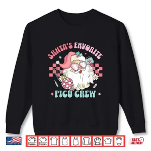 Sweatshirt Retro Pink Christmas SantaS Favorite Picu Nurse Pediatric Shirt