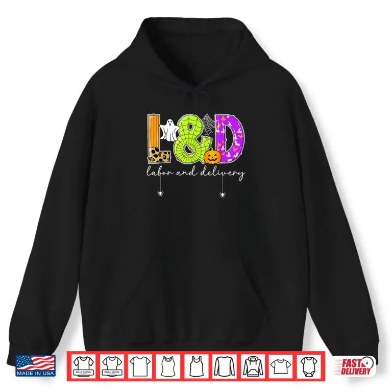 Hoodie Spooky LD Nurse Labor And Delivery Nurse Halloween Shirt