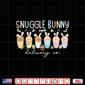 Design Snuggle Bunny Delivery Co Mother Baby Nurse Easter LD Nurse Shirt