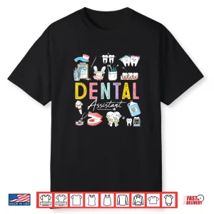 Dental Assistant Cute Tooth Dental Squad Dentists Hygienists Shirt