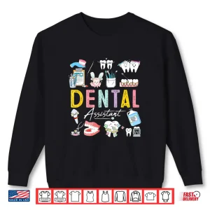 Sweatshirt Dental Assistant Cute Tooth Dental Squad Dentists Hygienists Shirt