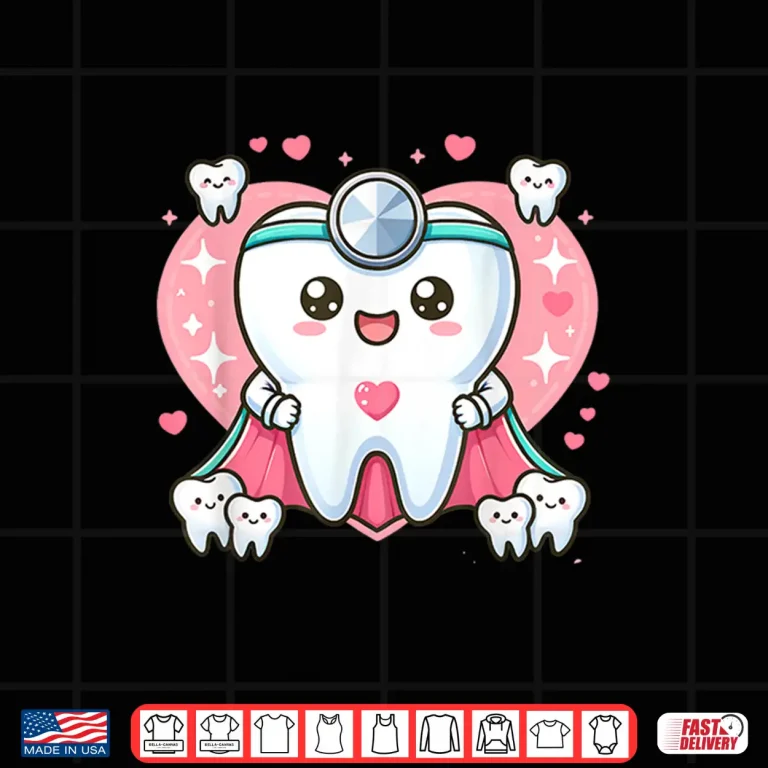 Design Cute Super Hero Dentist Superhero Tooth Doctor Shirt