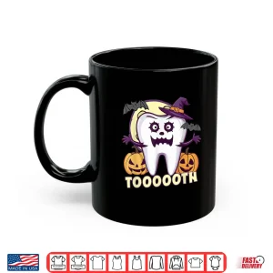 Mug Halloween Dentists Funny Tooth Wearing Boo Dental Halloween Shirt