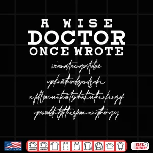 Design Funny Doctor Handwriting Medicine Medical Students Physician Shirt