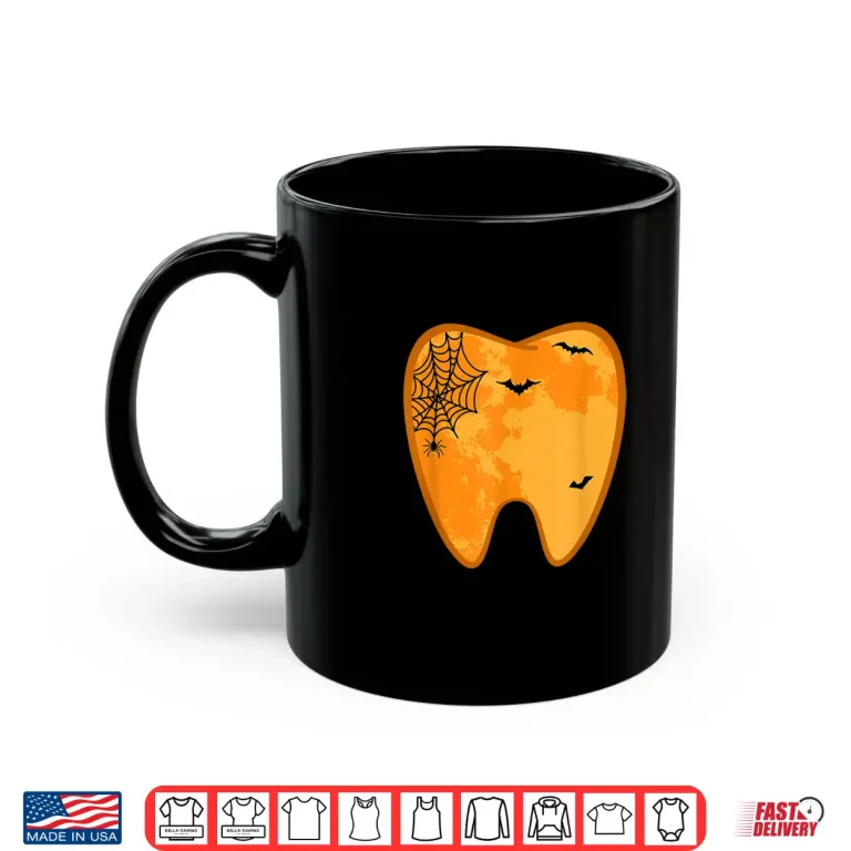 Mug Dental Halloween Tooth Spooky Dentist Costume Gift Shirt