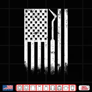 Design Patriotic Dentist American Flag Usa Tooth Us Flag Dental Shirt