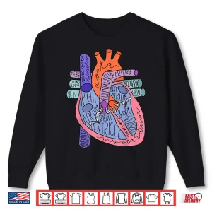Sweatshirt Gift For Nurses Heart Chambers Illustration Shirt