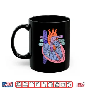 Mug Gift For Nurses Heart Chambers Illustration Shirt