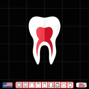 Design Valentine Dental Heart Tooth Endodontics Dentists Valentines Shirt