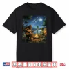 Bigfoot And Alien Loch Ness Campfire Sasquatch Funny Camping Shirt