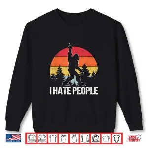 Sweatshirt Big Foot I Hate People Middle Finger Sasquatch Retro Funny Shirt