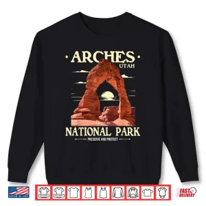 Sweatshirt Arches National Park Retro Hiking Camping Lover Shirt