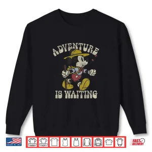 Sweatshirt Disney Mickey Friends Camping Mickey Adventure Is Waiting Shirt