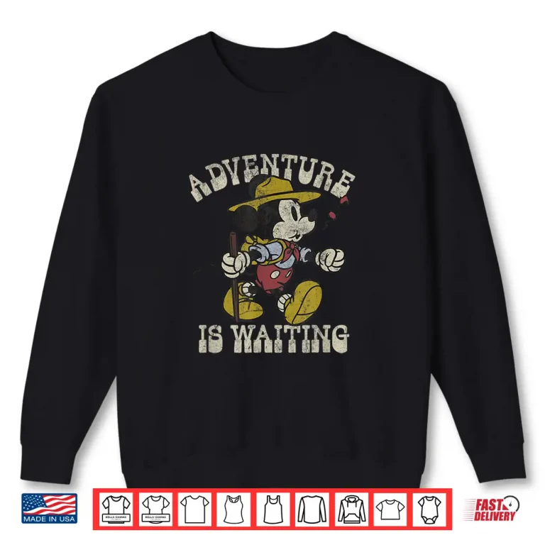 Disney Mickey & Friends Camping Mickey Adventure Is Waiting Shirt 1 Sweatshirt Disney Mickey Friends Camping Mickey Adventure Is Waiting Shirt