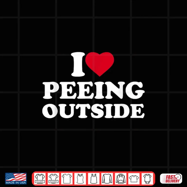 Design I Love Heart Peeing Outside Lover Camping Hikind Outdoors Shirt