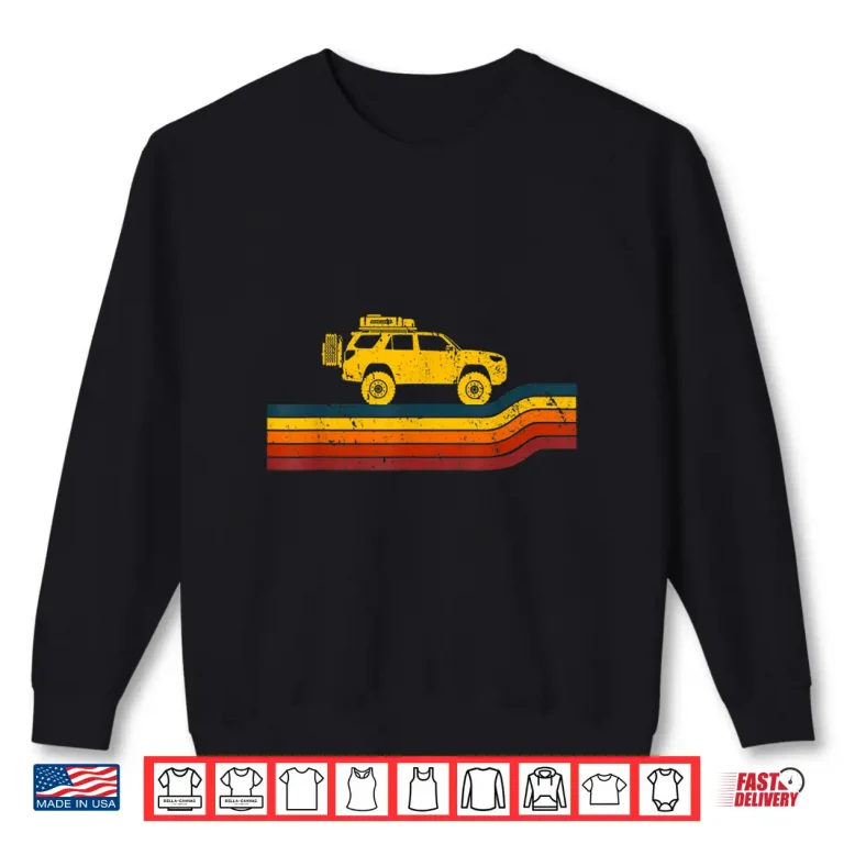 Sweatshirt Overland Atlas Retro Runner Tracks 4X4 Offload Camping Shirt