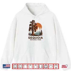 Hoodie Retro Sequoia National Park Hiking Camping Outdoor Shirt