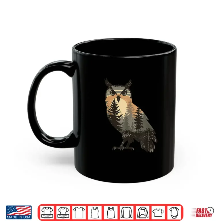 Mug Owl Hunting Hiking Outdoor Camping Forest Men Women Owl Shirt
