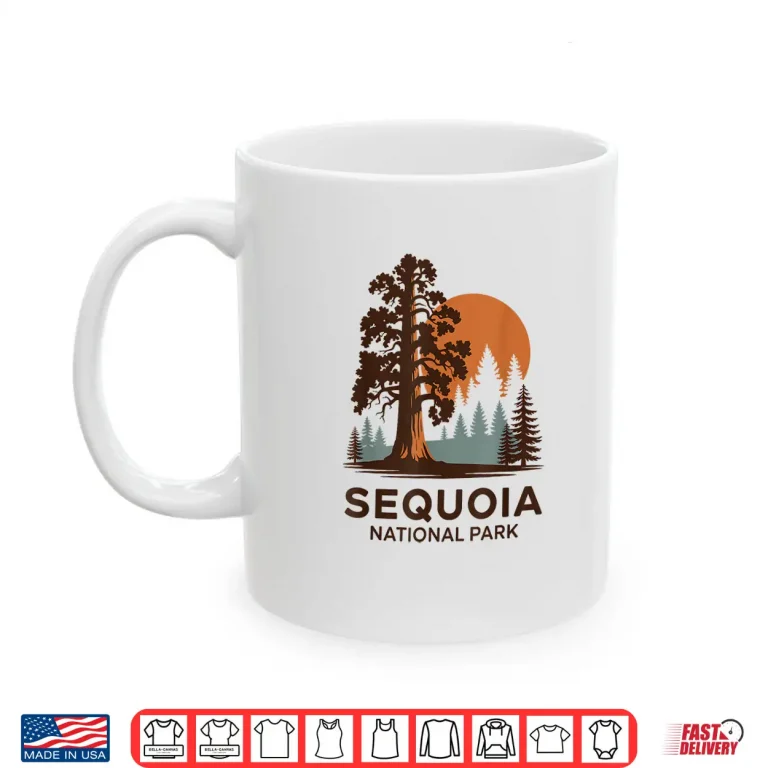 Mug Retro Sequoia National Park Hiking Camping Outdoor Shirt