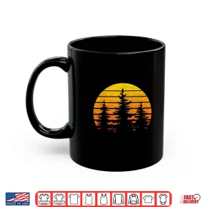 Mug Vintage Retro Sun Sunset Pine Tree Hiking Camping Shirt
