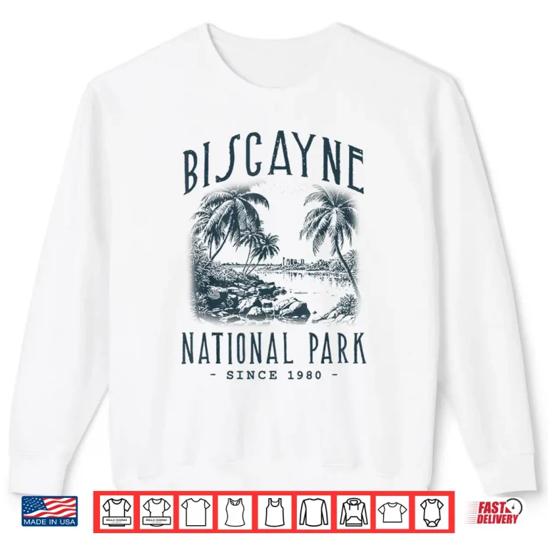 Sweatshirt Biscayne National Park Florida. Camping Hiker Vintage Shirt