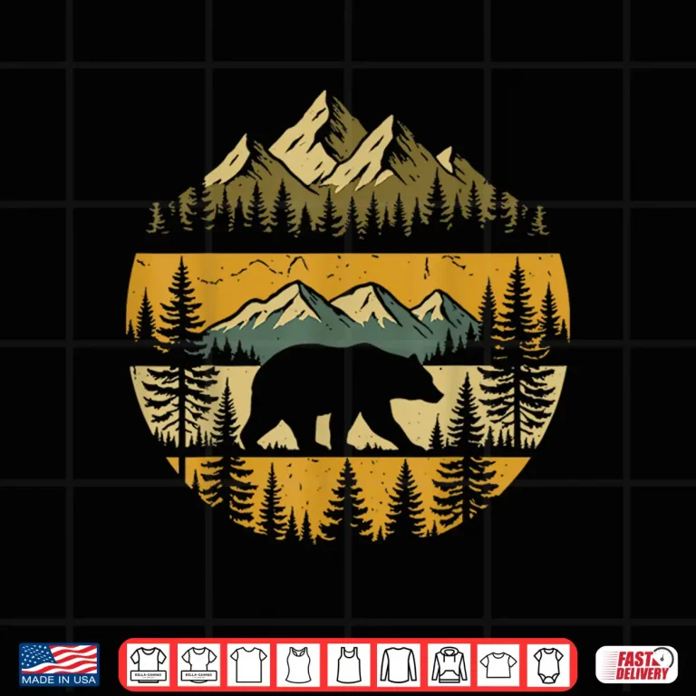 Design Bear Retro Nature Outdoor Shirt