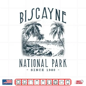 Design Biscayne National Park Florida. Camping Hiker Vintage Shirt