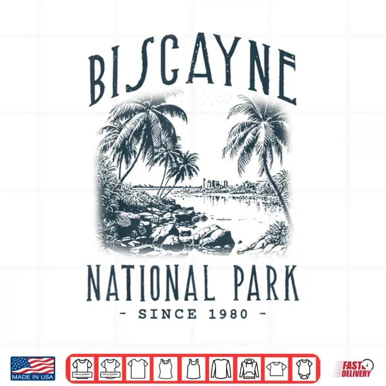 Design Biscayne National Park Florida. Camping Hiker Vintage Shirt