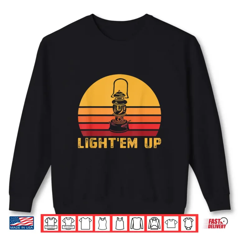 Sweatshirt Eighties Camping Light Them Lantern Shirt