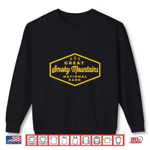 Sweatshirt Great Smoky Mountains National Park Hexagon Camping Hiking Shirt