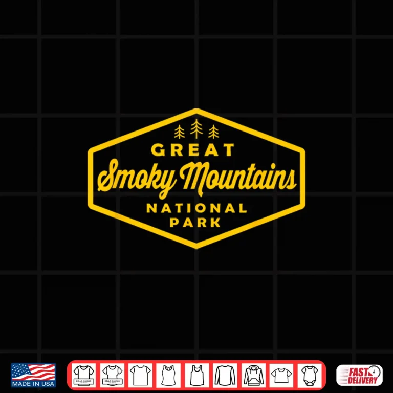 Design Great Smoky Mountains National Park Hexagon Camping Hiking Shirt