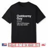 Outdoorsy Guy Definition Nature Hiking Camping Outdoor Gift Shirt