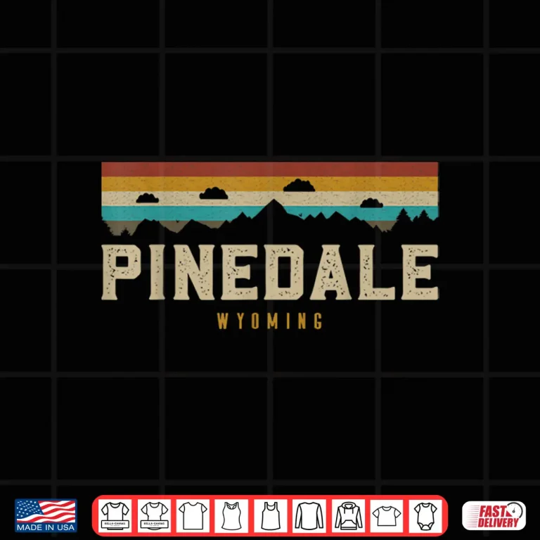 Design Pinedale Wyoming Vintage Mountains Hiking Camping Retro Shirt